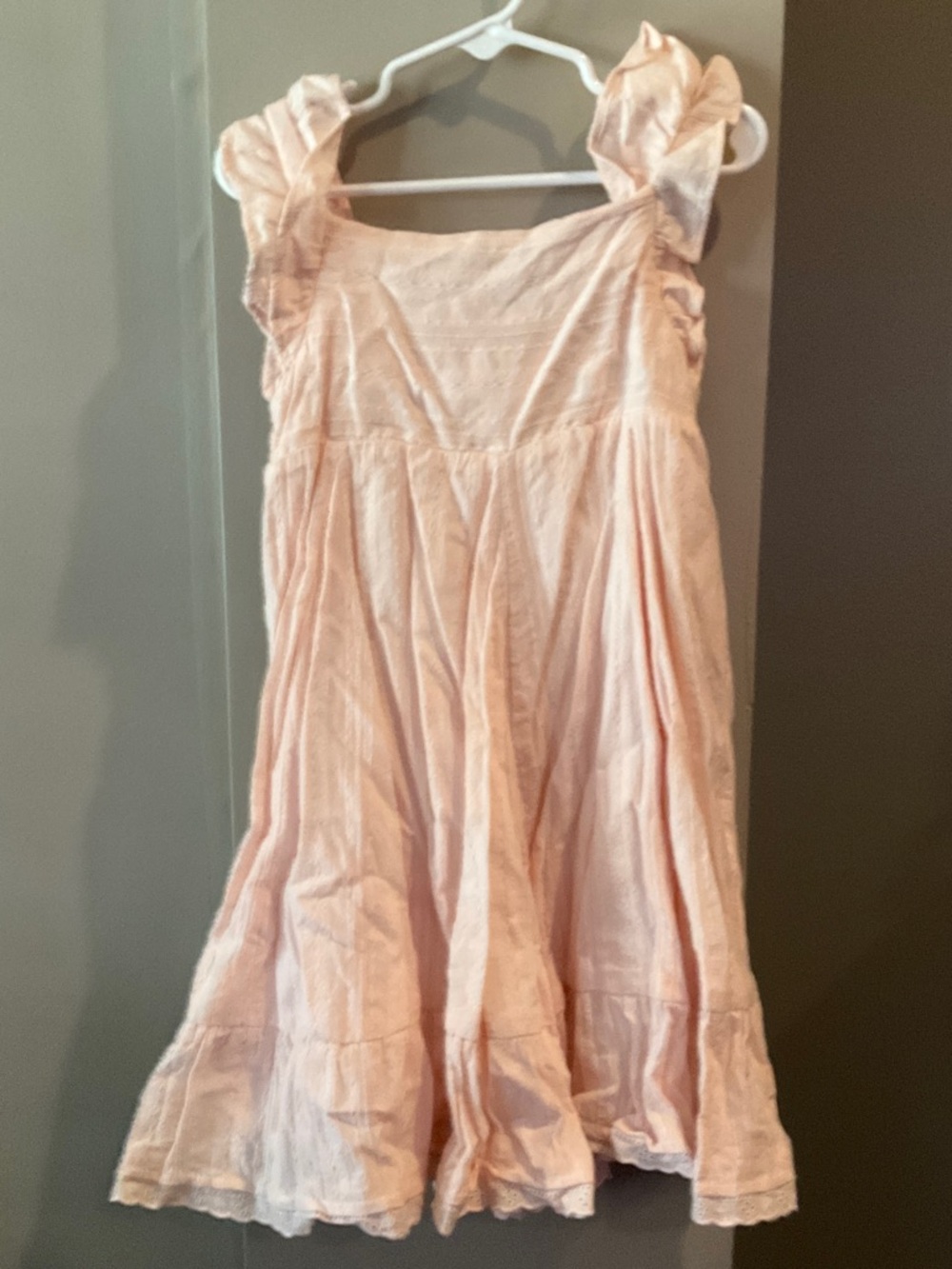 Catherine Malandrino Light Pink Ruffle Strap Sundress